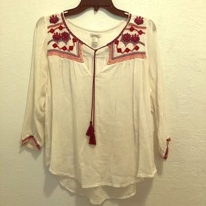 Forever 21 Embroidered Blouse